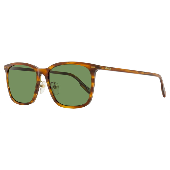 Zegna Classic Rectangular Sunglasses EZ0223-D 56N Brown Melange 57mm - Picture 1 of 2